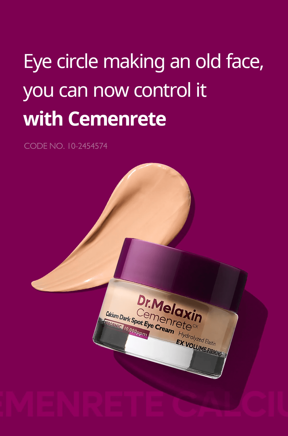 DR.MELAXIN Cemenrete Calcium Dark Spot Eye Cream 15g - Crema contorno occhi