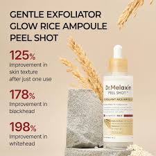 Dr. MELAXIN Peel Shot Exfoliating White Rice Ampoule 80ml - Siero esfoliante delicato al riso