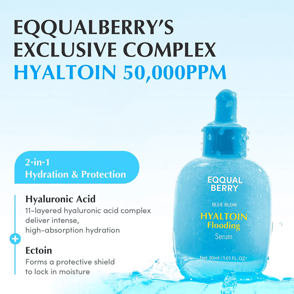 EQQUALBERRY Hyaltoin Flooding Serum 30ml - Sieroviso coreano idratante