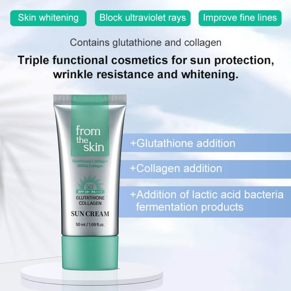 FROM THE SKIN Glutathione Collagen Sun Cream SPF50+ PA++++ 50ml