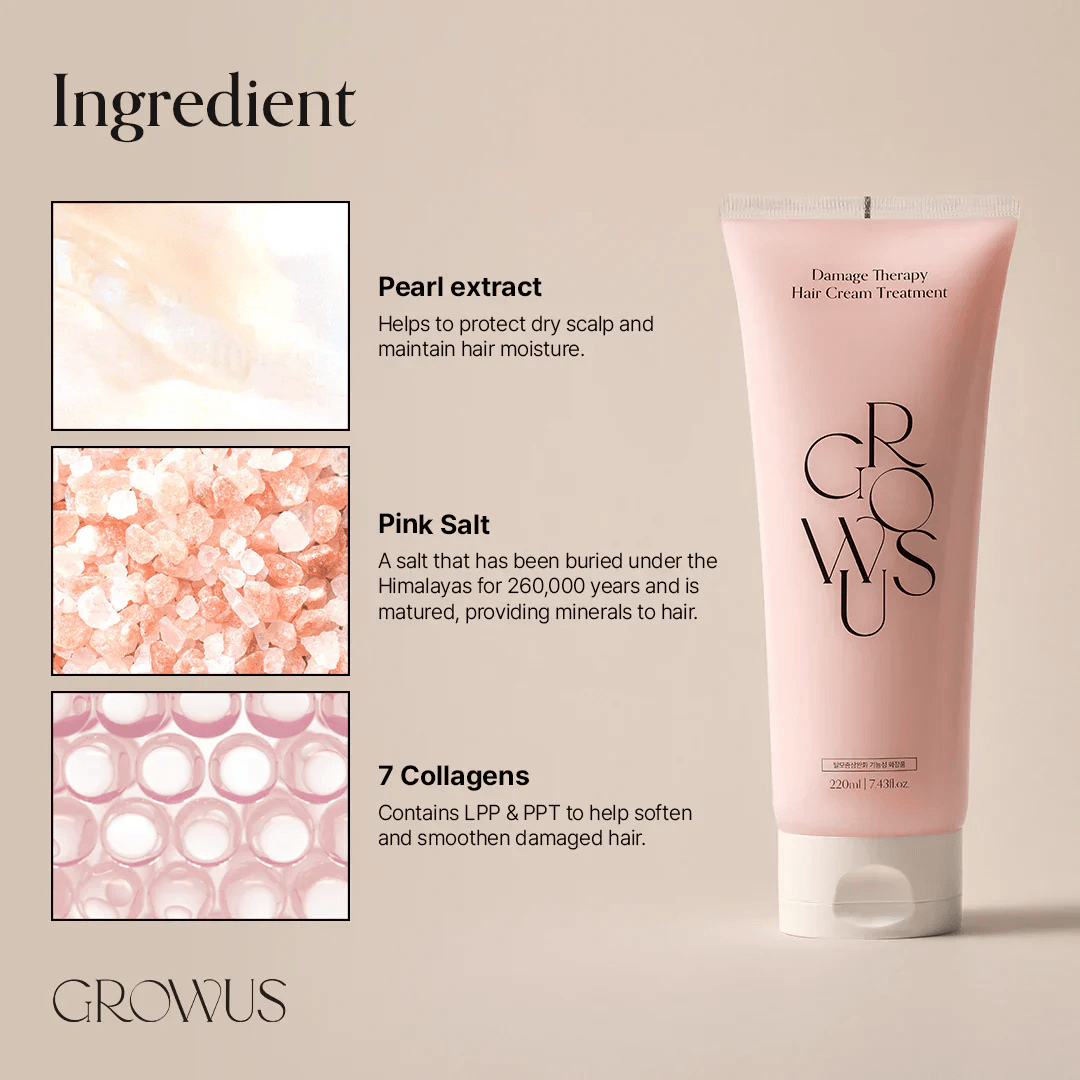 GROWUS Damage Therapy Hair Treatment EX 220g - Trattamento balsamo capelli