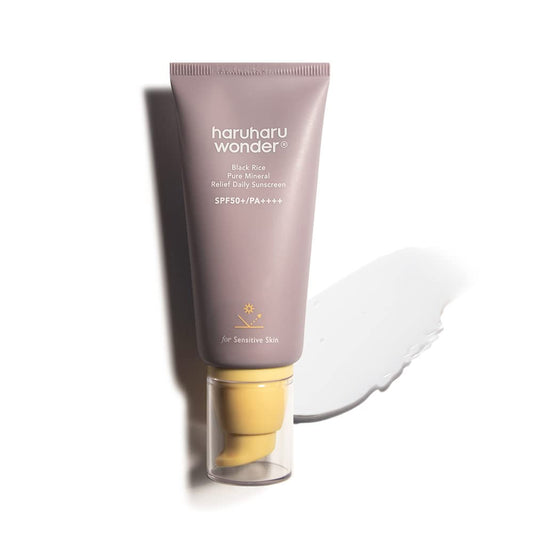 HARUHARU WONDER Black Rice Pure Mineral Relief Daily Sunscreen SPF50+ PA++++ 50ml - Protezione solare minerale al riso nero
