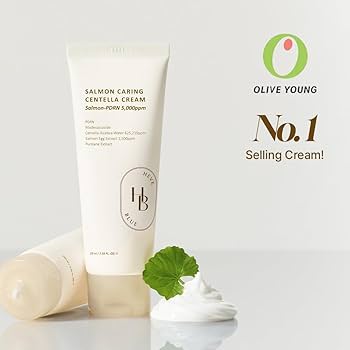 HEVEBLUE Salmon Caring Centella Cream 100ml - Crema viso coreana con centella