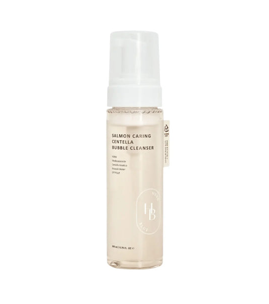 HEVEBLUE Salmon Caring Centella Bubble Cleanser 200ml - Detergente con PDRN e centella