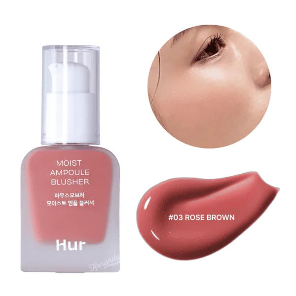 HOUSE OF HUR Moist Ampoule Blusher 03 Rose Brown 20ml- Blush liquido glow
