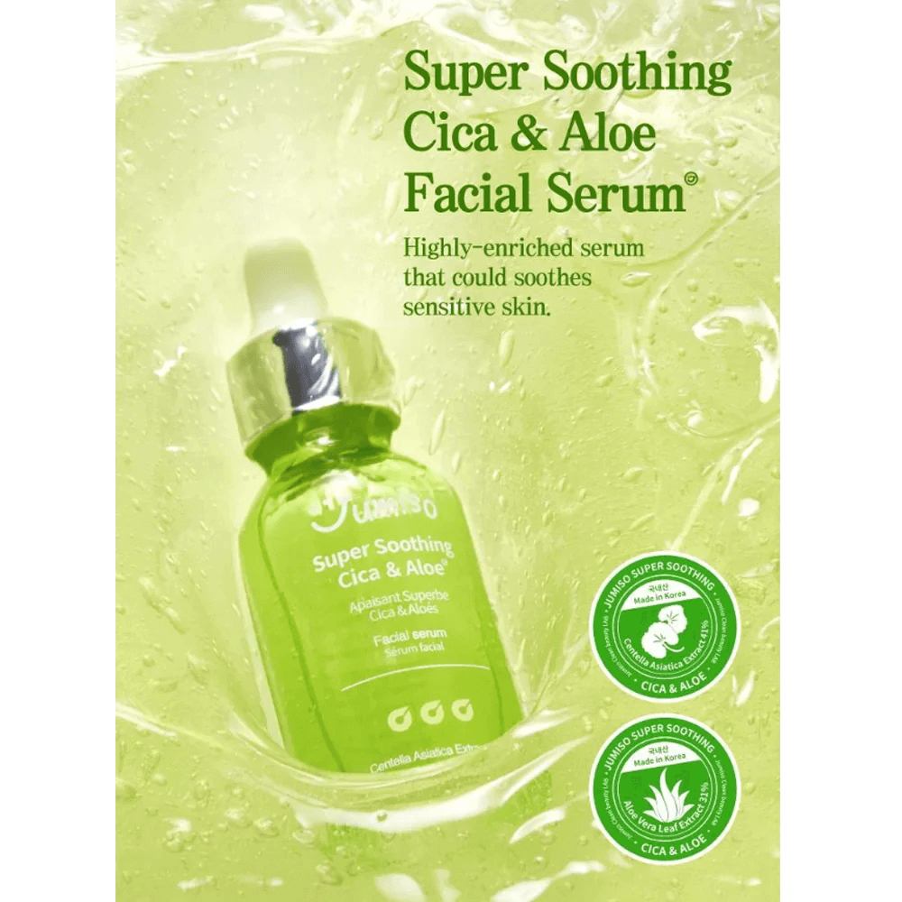 JUMISO Super Soothing Cica & Aloe Facial Serum 30ml - Siero viso Centella e Aloe