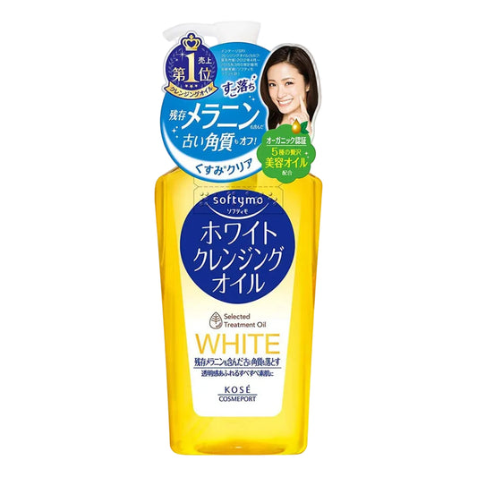 KOSE Softymo White Cleansing Oil 240ml - Olio struccante giapponese illuminante