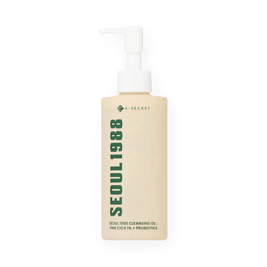 K-SECRET SEOUL 1988 Cleansing Oil : Pine Cica 1% + Probiotics 200ml - Olio detergente con probiotici e aghi di pino