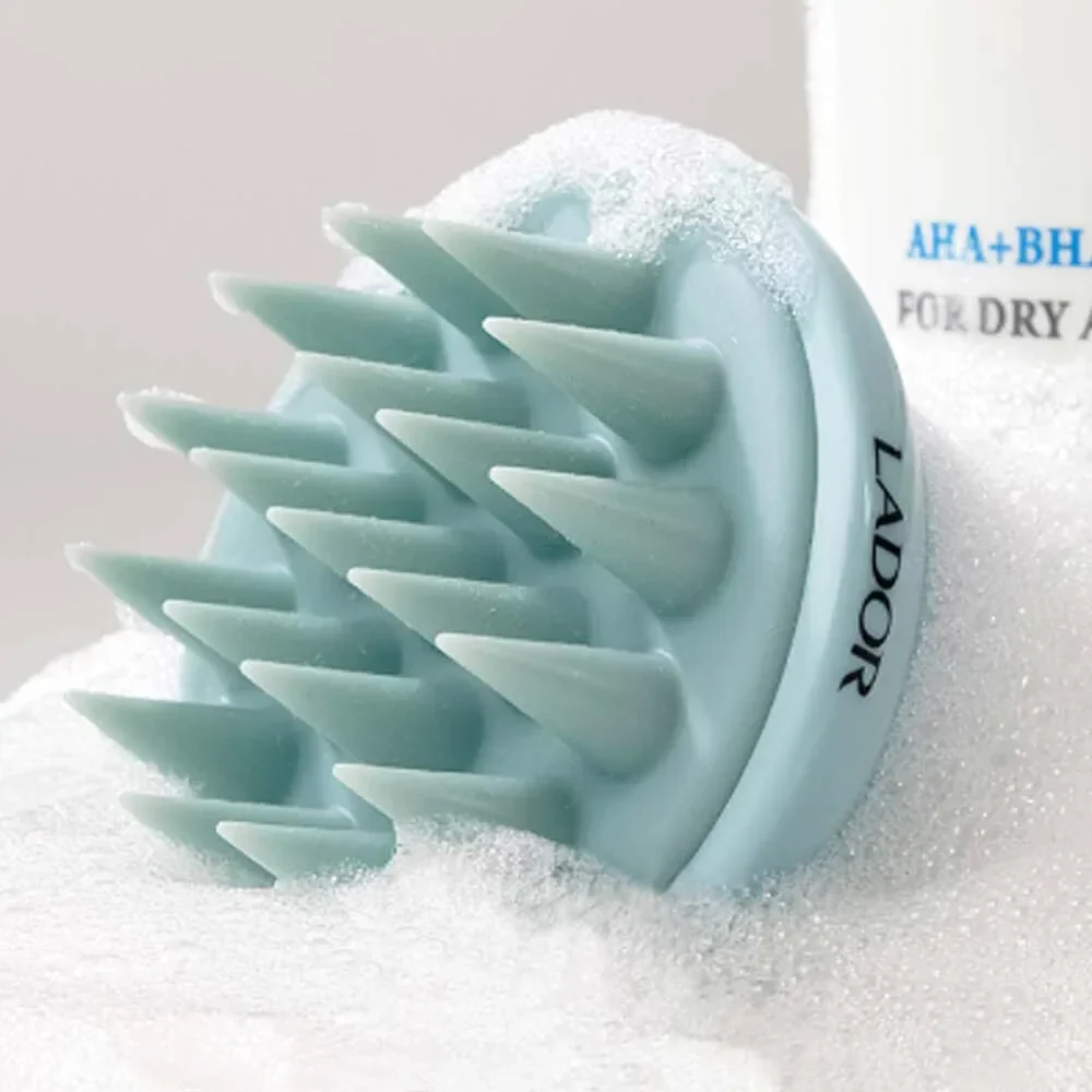 LADOR Dermatical Shampoo Brush Blue - Spazzola esfoliante per cuoio capelluto