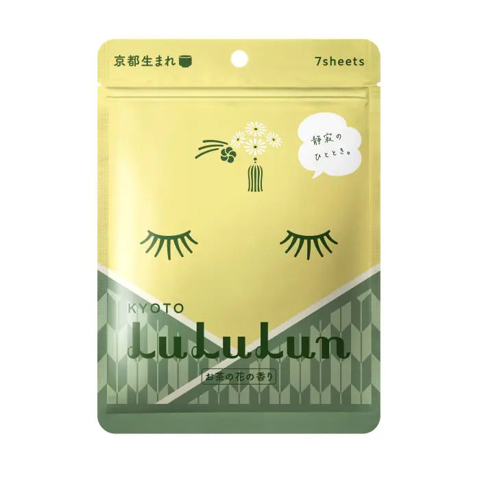 LULULUN Premium Sheet Mask Kyoto Green Tea 108ml/7pcs - Maschere viso giapponesi al tè verde