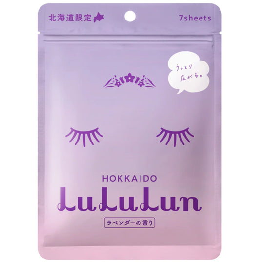 LULULUN Premium Sheet Mask Hokkaido Lavender 7pcs - Maschera viso giapponese alla lavanda