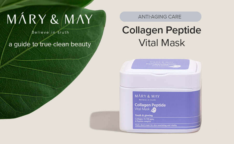 MARY&MAY Collagen Peptide Vital Mask 30pcs - 400g - Set 30 maschere viso