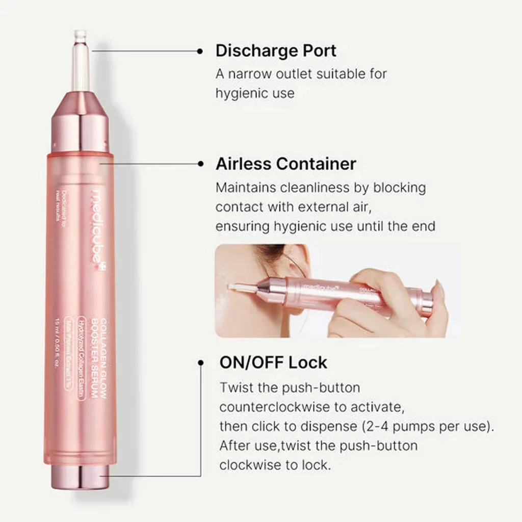 MEDICUBE Collagen Glow Booster Serum, 15ml - Siero viso booster al collagene