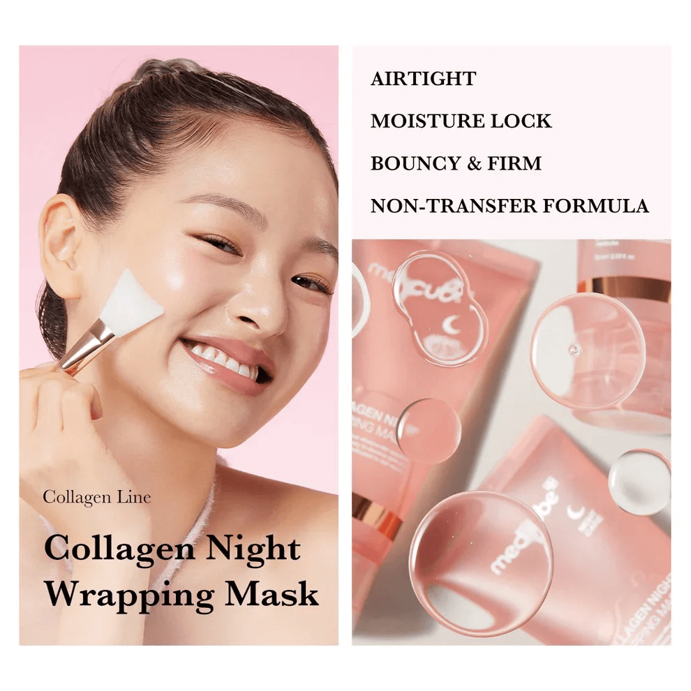 MEDICUBE Collagen Night Wrapping Mask 75ml - Maschera notturna peel off al collagene