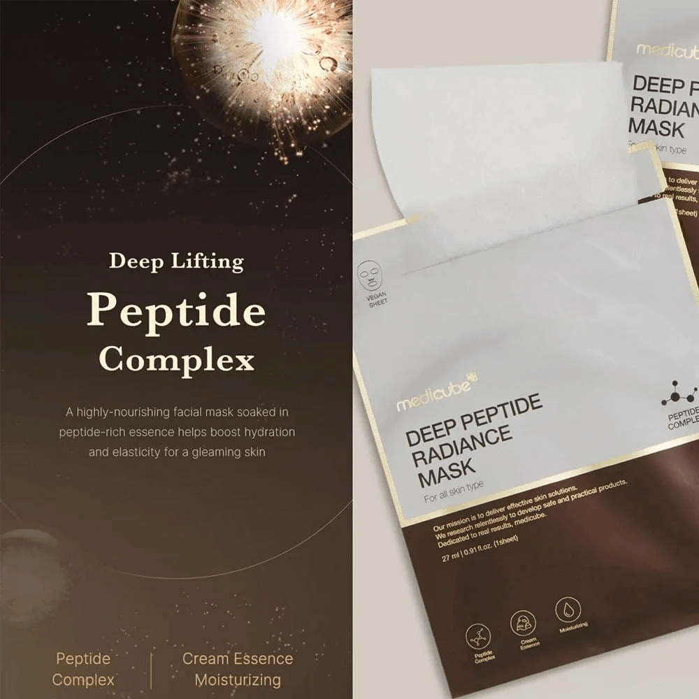 MEDICUBE Deep Peptide Radiance Mask 27ml - Maschera illuminante ai peptidi