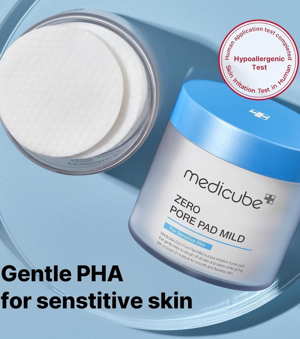 MEDICUBE Zero Pore Pad Mild 70pcs - Dischetti di cotone imbevuti in tonico esfoliante