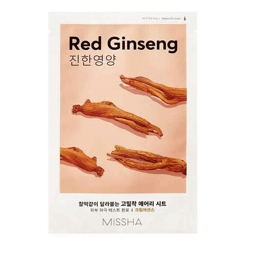 MISSHA Airy Fit Sheet Mask Red Ginseng 19g - Maschera viso al ginseng