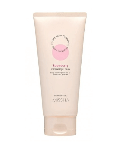 MISSHA Creamy Latte Cleansing Foam Strawberry - 172ml - Detergente viso Latte e Fragola