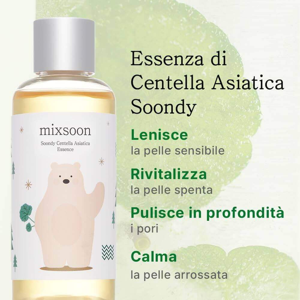 MIXSOON Soondy Centella Asiatica Essence 100ml - Essenza a base di centella asiatica