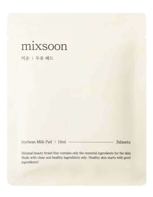 MIXSOON Soybean Milk Pad 16ml - Maschera viso di tessuto divisa in 3 quadrati