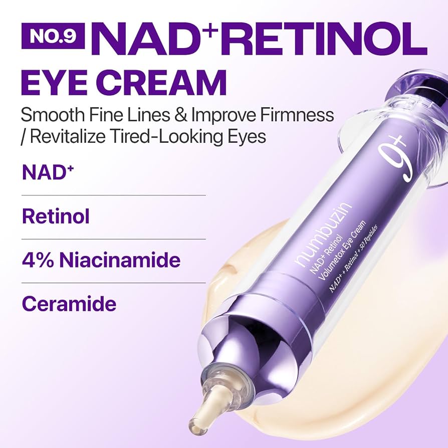 NUMBUZIN No.9 NAD+ Retinol Volumetox Eye Cream 10ml - crema contorno occhi antiage