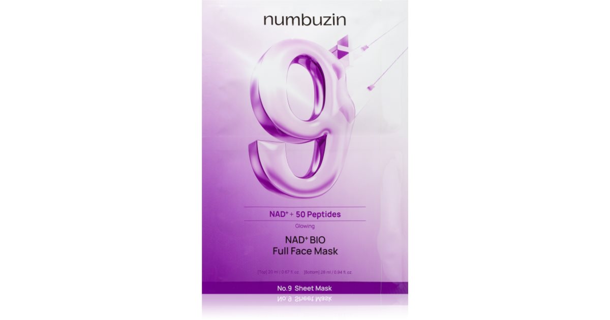 NUMBUZIN No.9 NAD Bio Lifting-sil Full Face Mask 20ml+28ml - Maschera viso coreana antietà