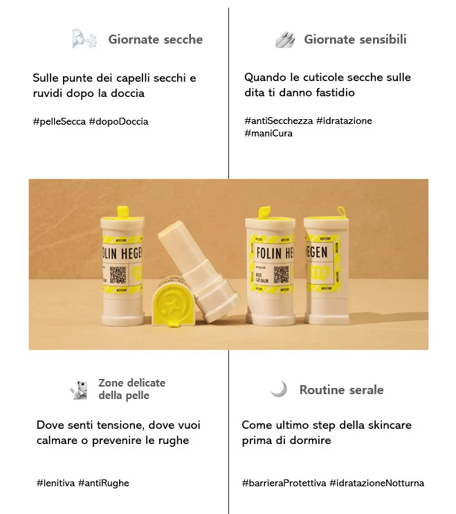 PUREPEAK Folin Hegen 13,5g - Balsamo idratante multiuso