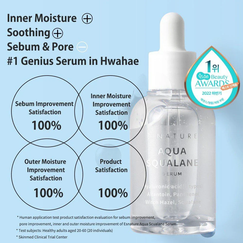 S.NATURE Aqua Squalane Serum 30ml - Siero viso idratante con squalane