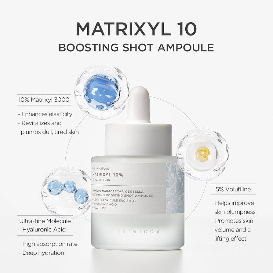 SKIN1004 Madagascar Centella Matrixyl 10 Boosting Shot Ampoule 30ml - Siero anti-età coreano