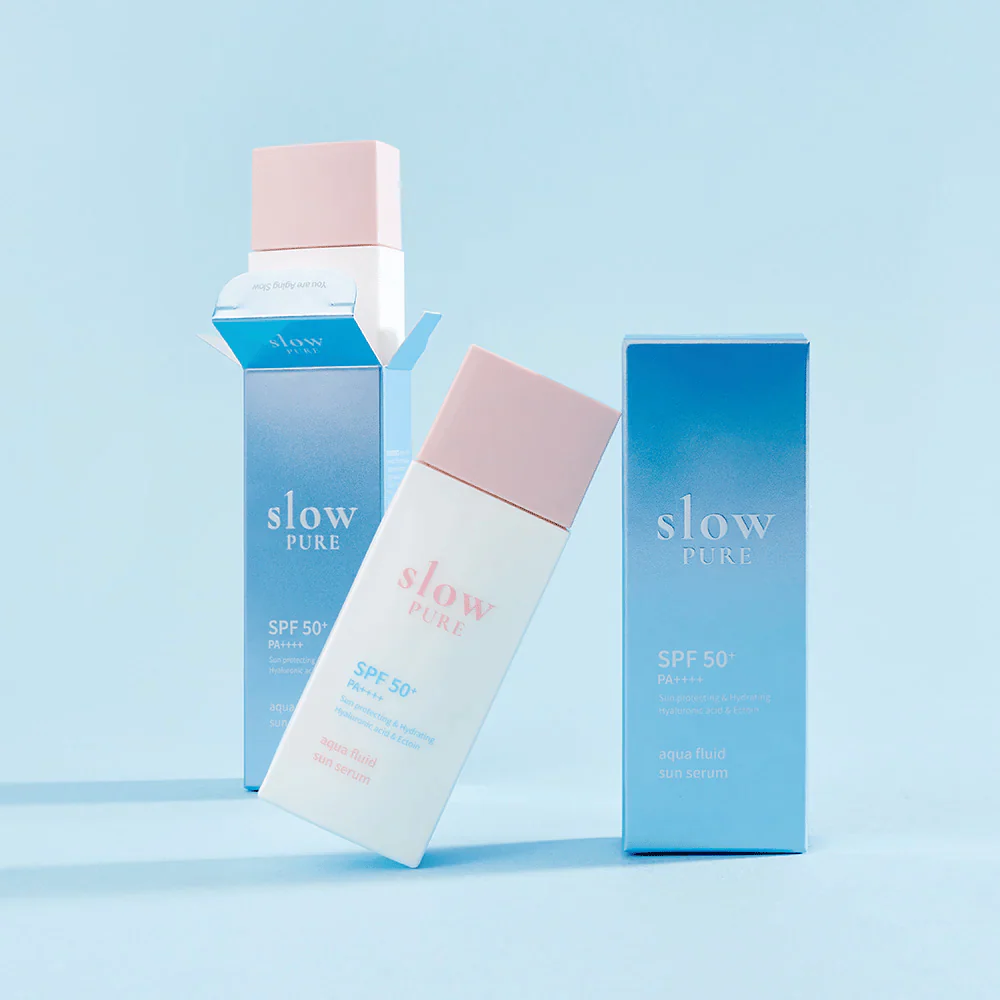 SLOWPURE Aqua Fluid Sun Serum 50ml - Protezione solare viso fluida