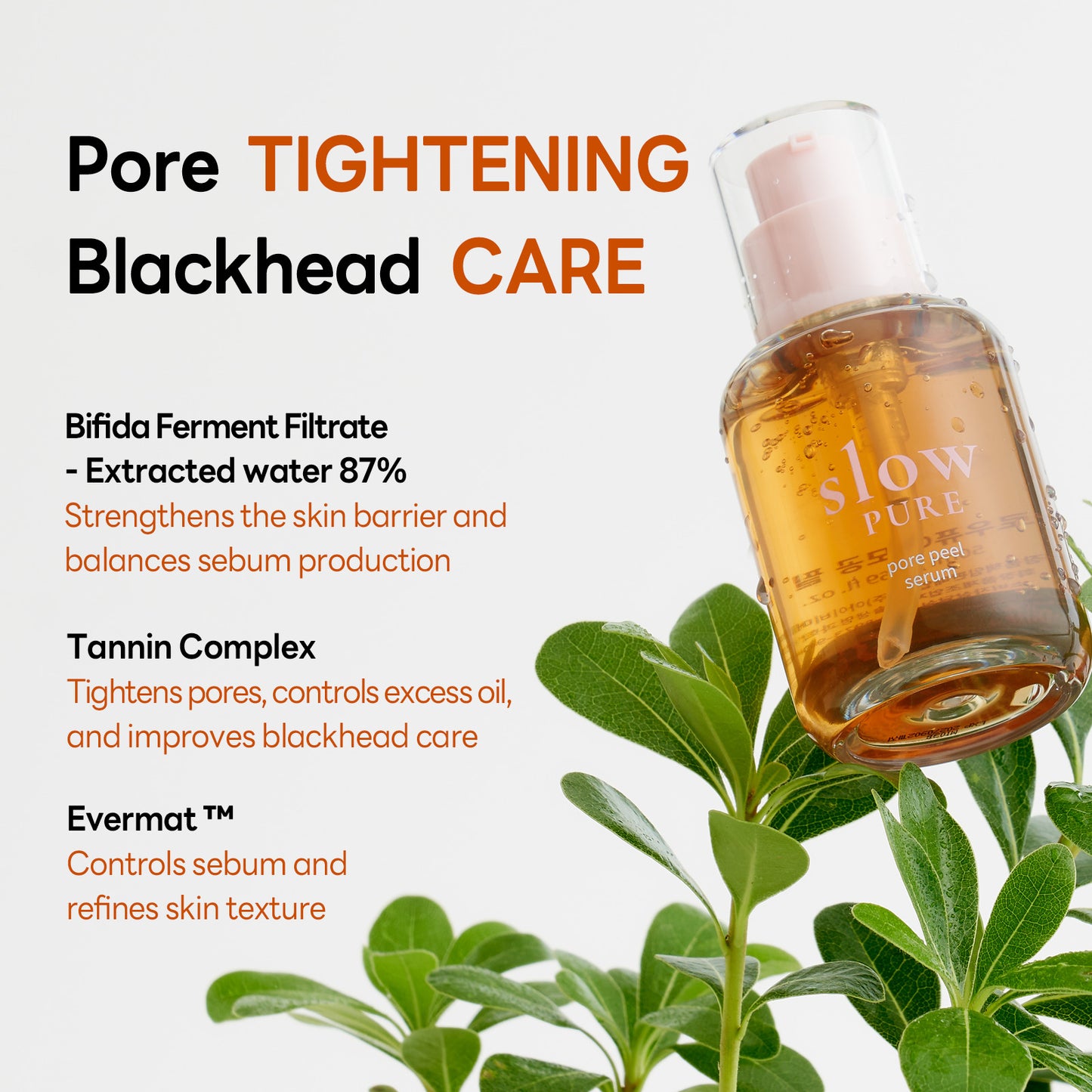 SLOWPURE Pore Peel Serum 50ml - Siero viso esfoliante