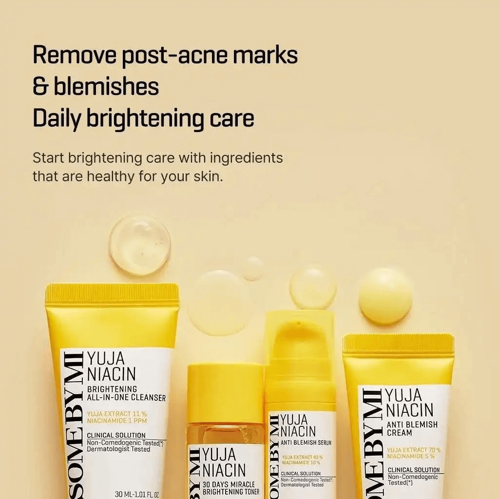 SOME BY MI Yuja Niacin Anti Blemish Starter Kit - Kit skincare per trattare macchie e imperfezioni