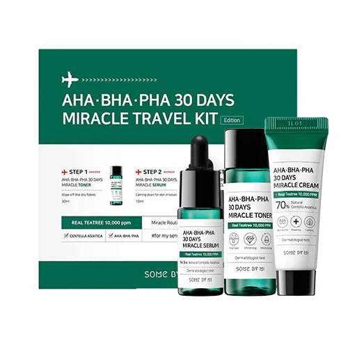 SOME BY MI AHA/BHA/PHA 30 Days Miracle Travel Kit 3pc - Kit skincare anti-imperfezioni