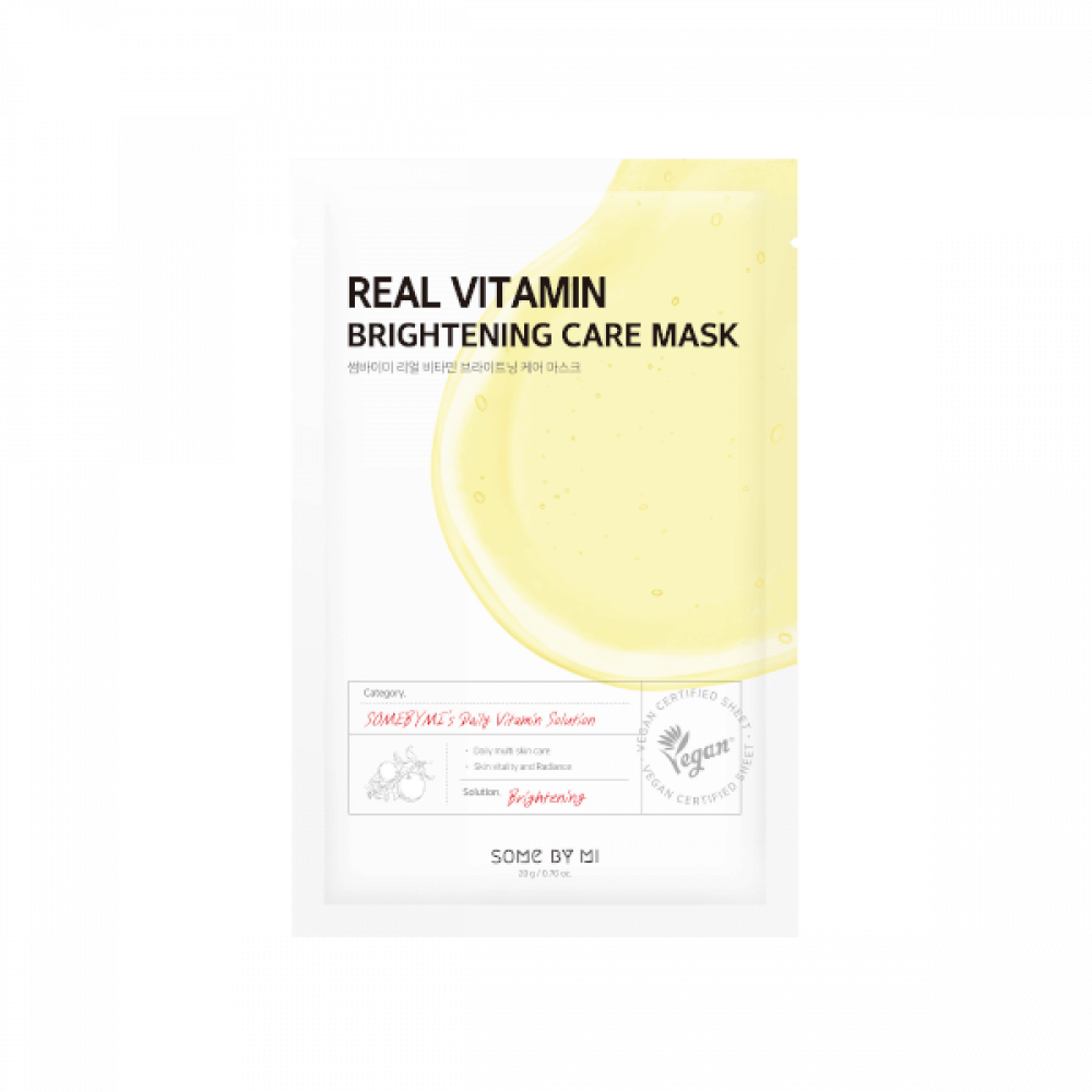 SOME BY MI Real Vitamin Brightening Care Mask 20g - Maschera viso di tessuto