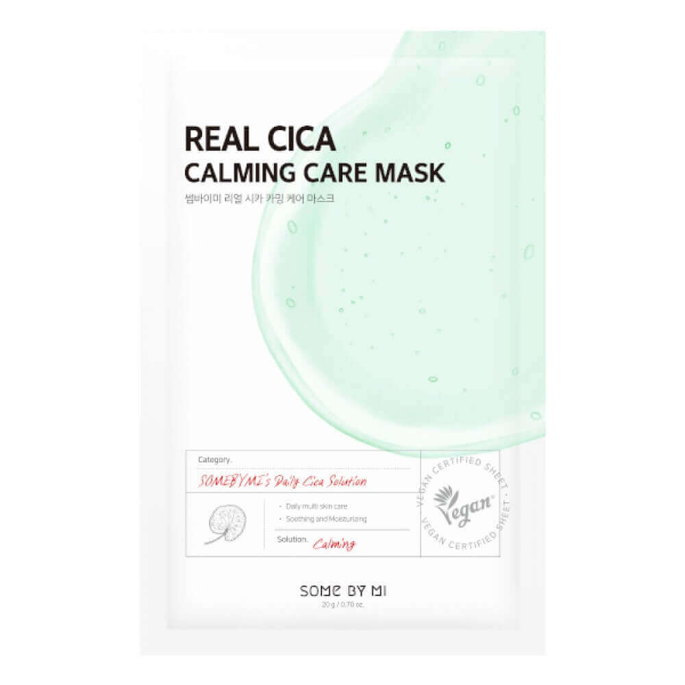 SOME BY MI Real Cica Calming Care Mask 20g - Maschera viso lenitiva di tessuto