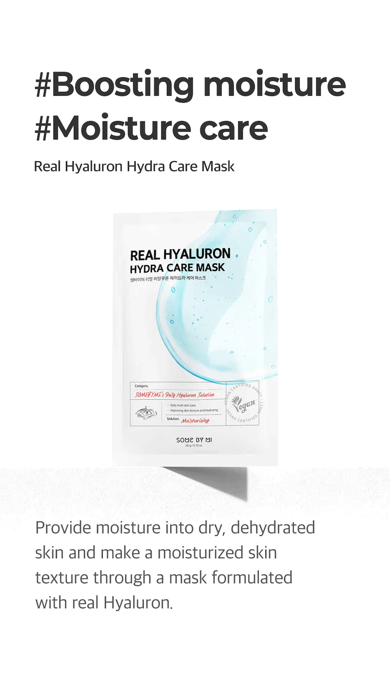 SOME BY MI Real Hyaluron Hydra Care Mask 20g - Maschera viso di tessuto