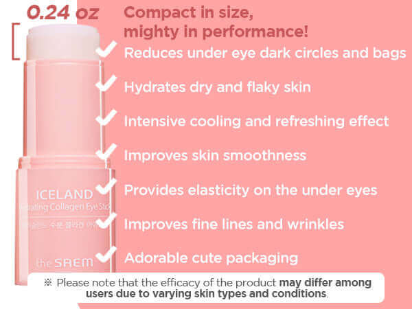 THE SAEM Iceland Hydrating Collagen Eye Stick - 7g - Stick occhi