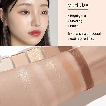 UNLEASHIA Mood Shower Face Palette N.3 Nude Shower - Palette viso coreana ombretti multifunzione