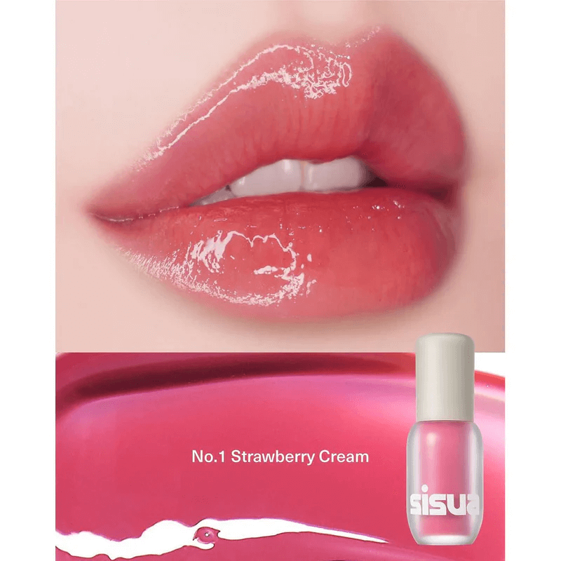 UNLEASHIA Sisua Popcorn Syrup Lip Plumper 3,8g No.1 Strawberry Cream - Lip gloss volumizzante color rosa fragola