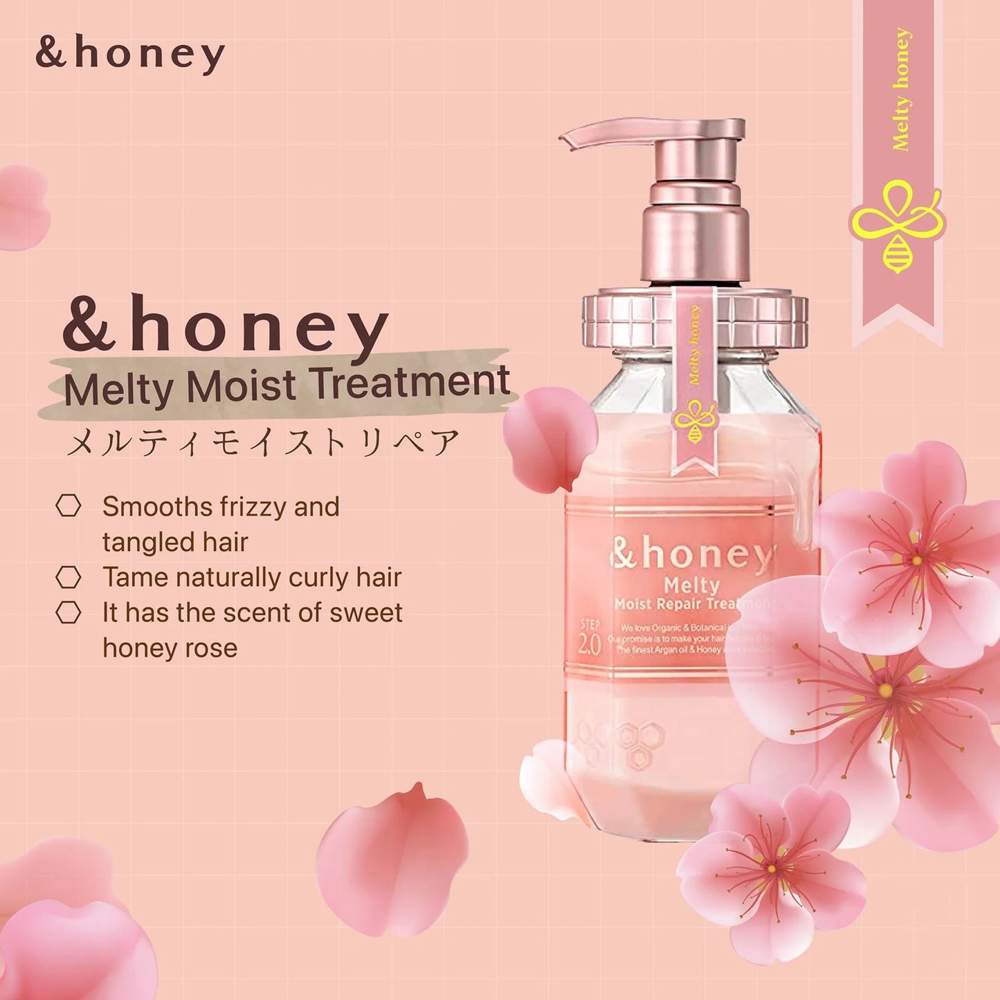 VICREA &honey Melty Moist Repair Treatment 2.0 445gr - Trattamento capelli al miele