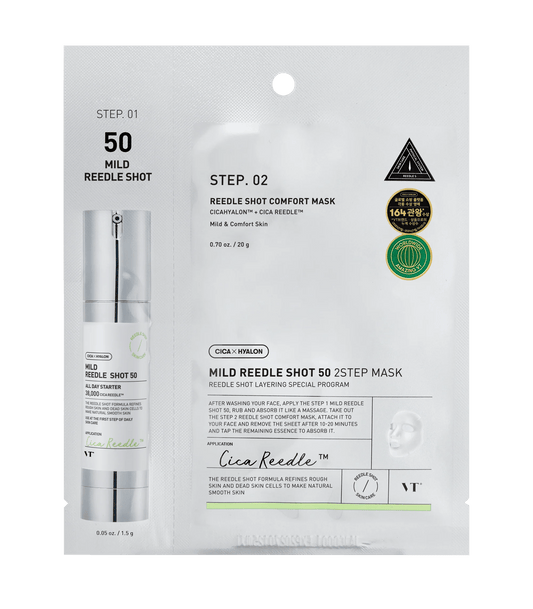 VT COSMETICS Mild Reedle Shot 50, 2-Step Mask 20g - Maschera viso in due step