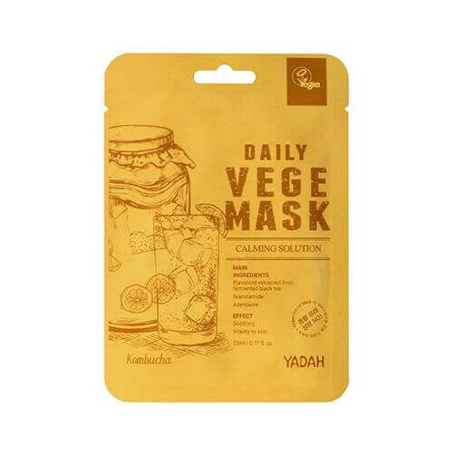 YADAH Daily Vege Mask Calming Solution Kombucha - 23ml - Maschera viso